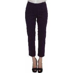 Purple Striped Stretch Coat Blazer Pants Suit