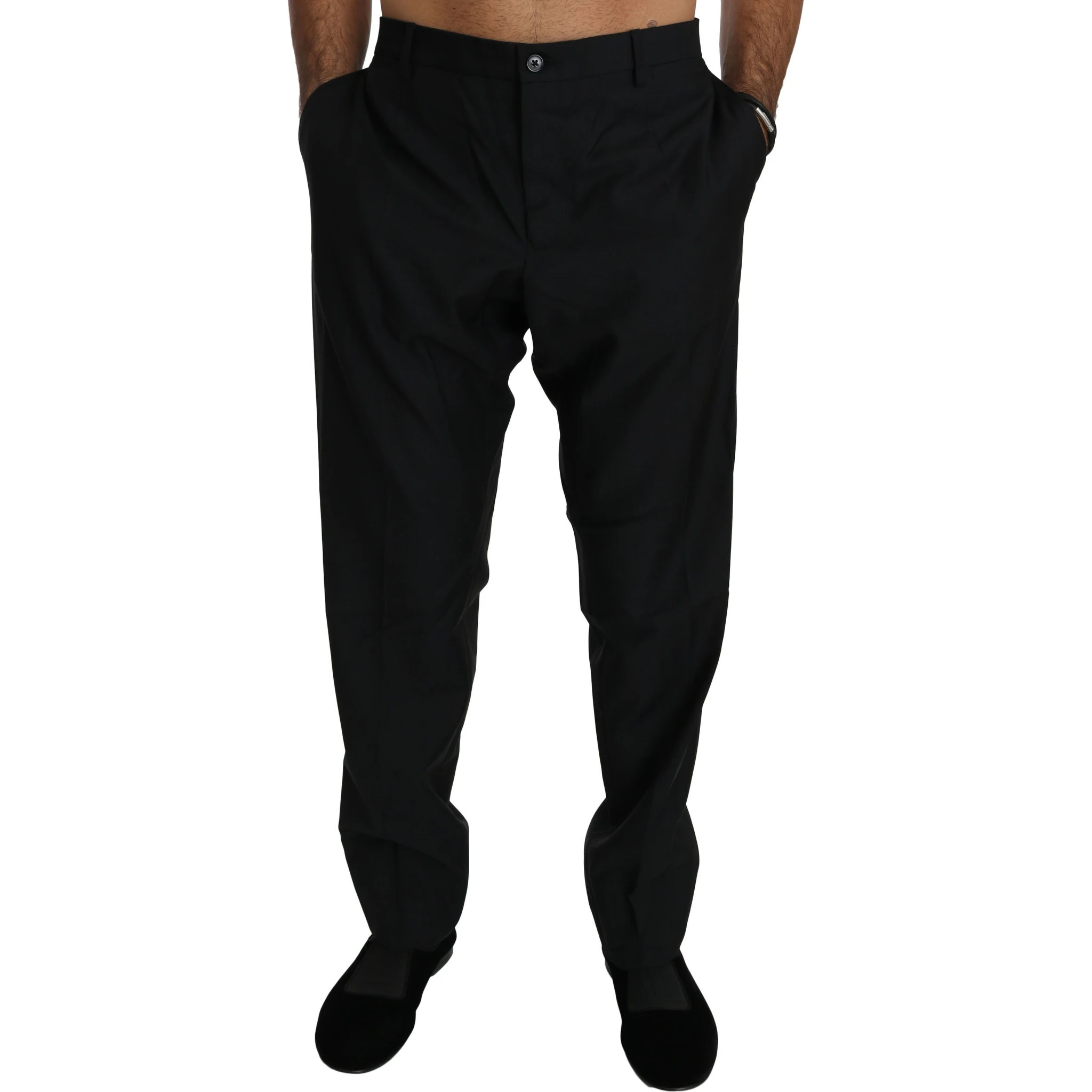 Black Dress Formal Trouser Men Wool Pants