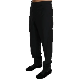 Black Dress Formal Trouser Men Wool Pants