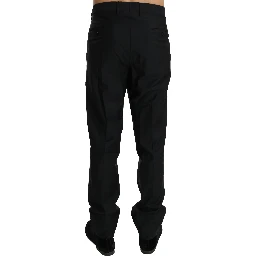 Black Dress Formal Trouser Men Wool Pants