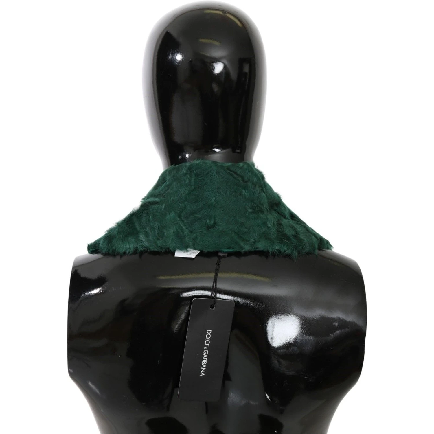 Green Fur Shoulder Collar Wrap Lambskin Scarf