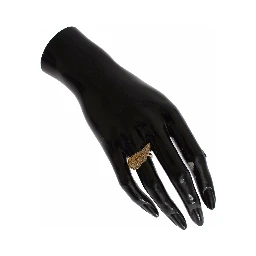 Womens Clear CZ Gold 925 Silver Authentic Ring