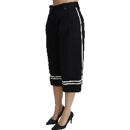 Black Lemon Embellished Palazzo Cropped Pants