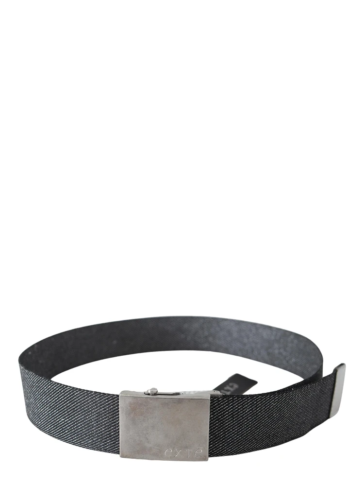 Black Silver Metal Brushed Buckle Waist Belt alternative