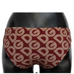 Multicolor DG Logo Print Bottom Beachwear Bikini Swimsuit