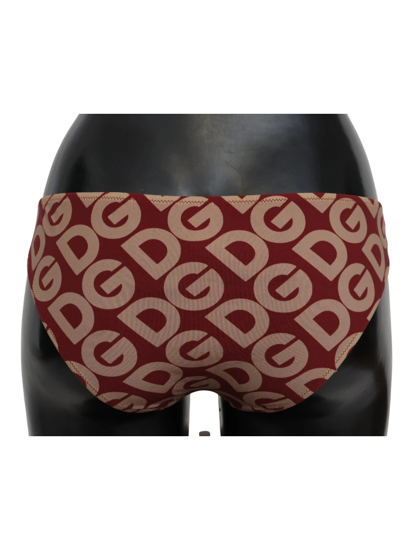 Multicolor DG Logo Print Bottom Beachwear Bikini Swimsuit