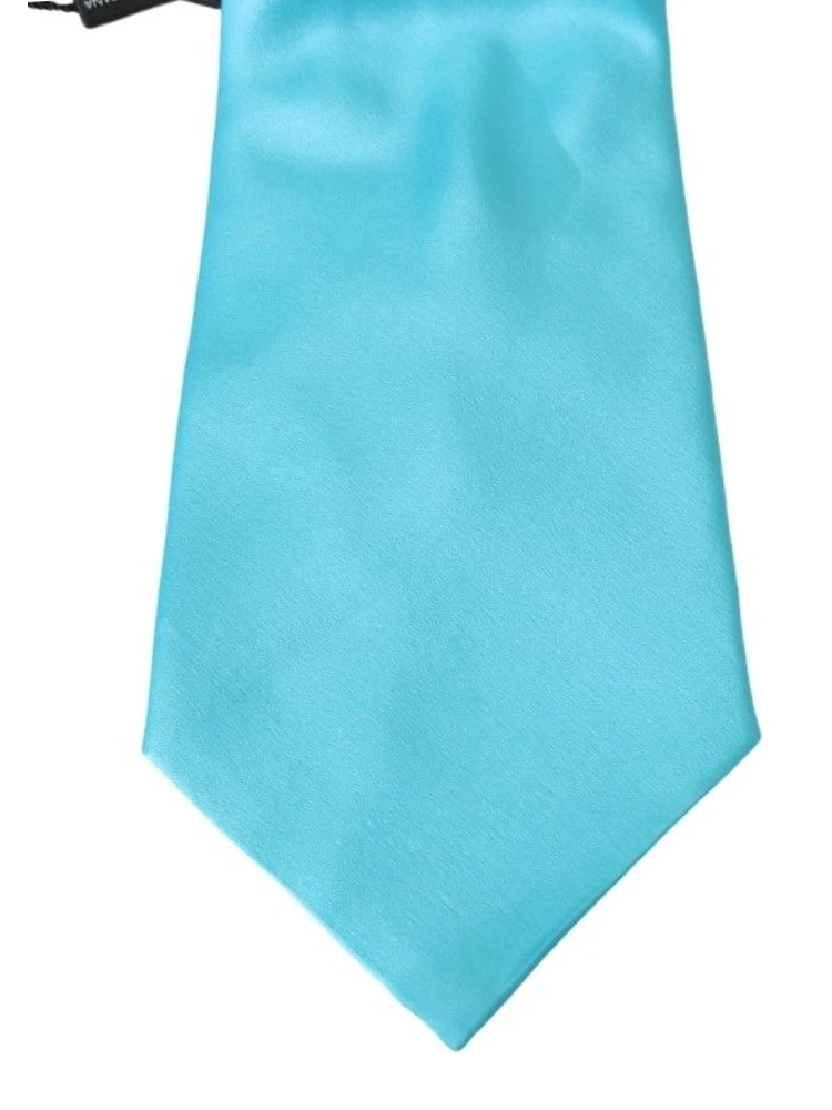 Light Blue Wide Mens Necktie Accessory 100% Silk Tie alternative