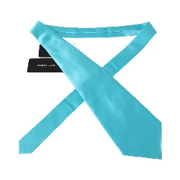 Light Blue Wide Mens Necktie Accessory 100% Silk Tie