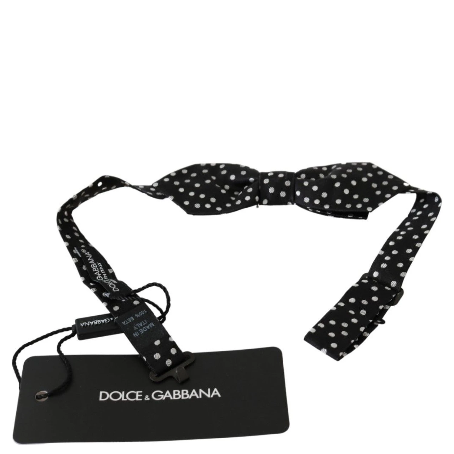 Black Polka Dots Mens Necktie Papillon 100% Silk Bow Tie