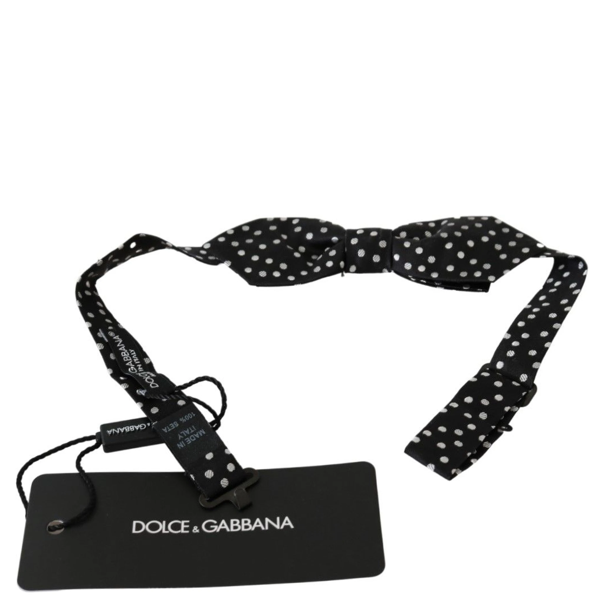 Black Polka Dots Mens Necktie Papillon 100% Silk Bow Tie