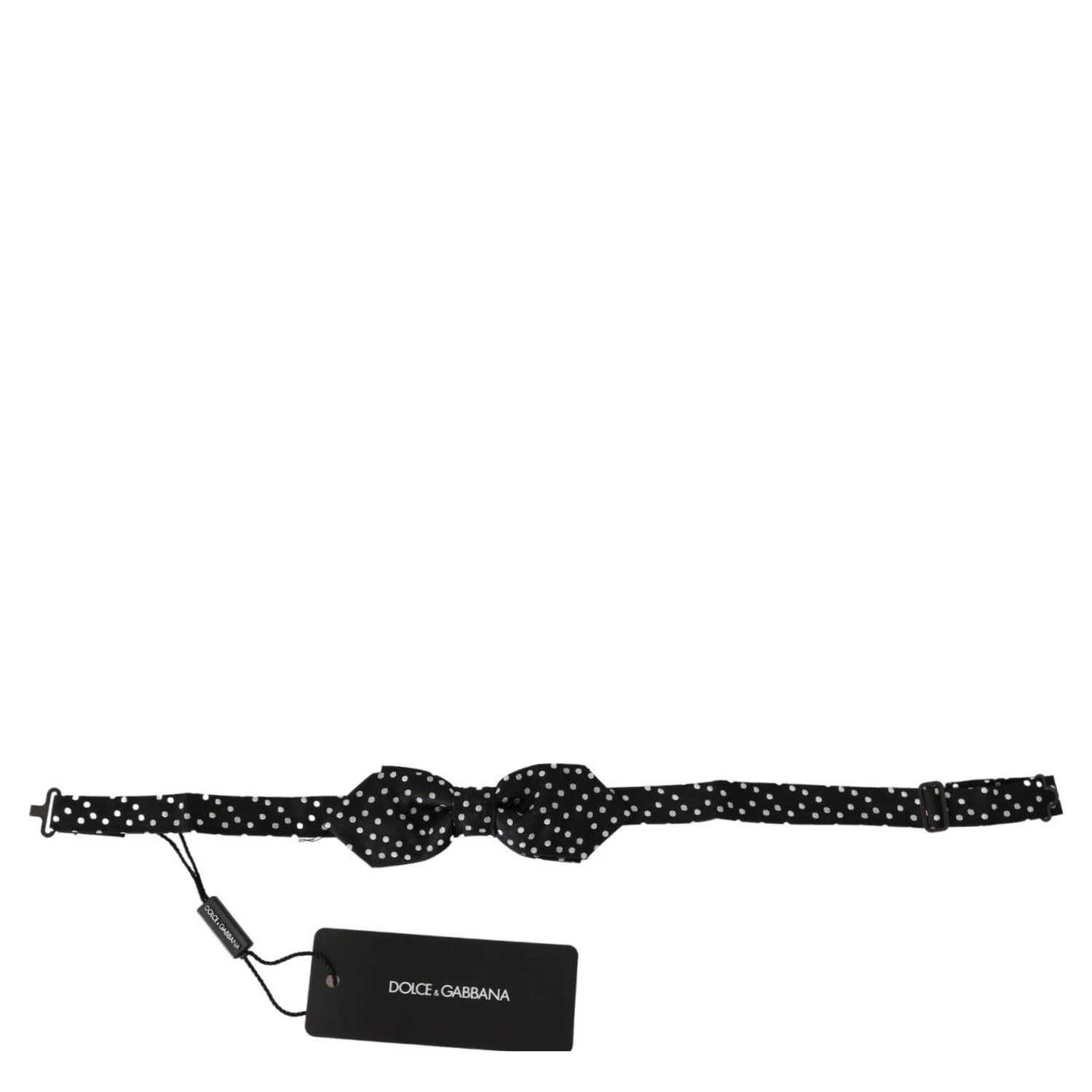 Black Polka Dots Mens Necktie Papillon 100% Silk Bow Tie