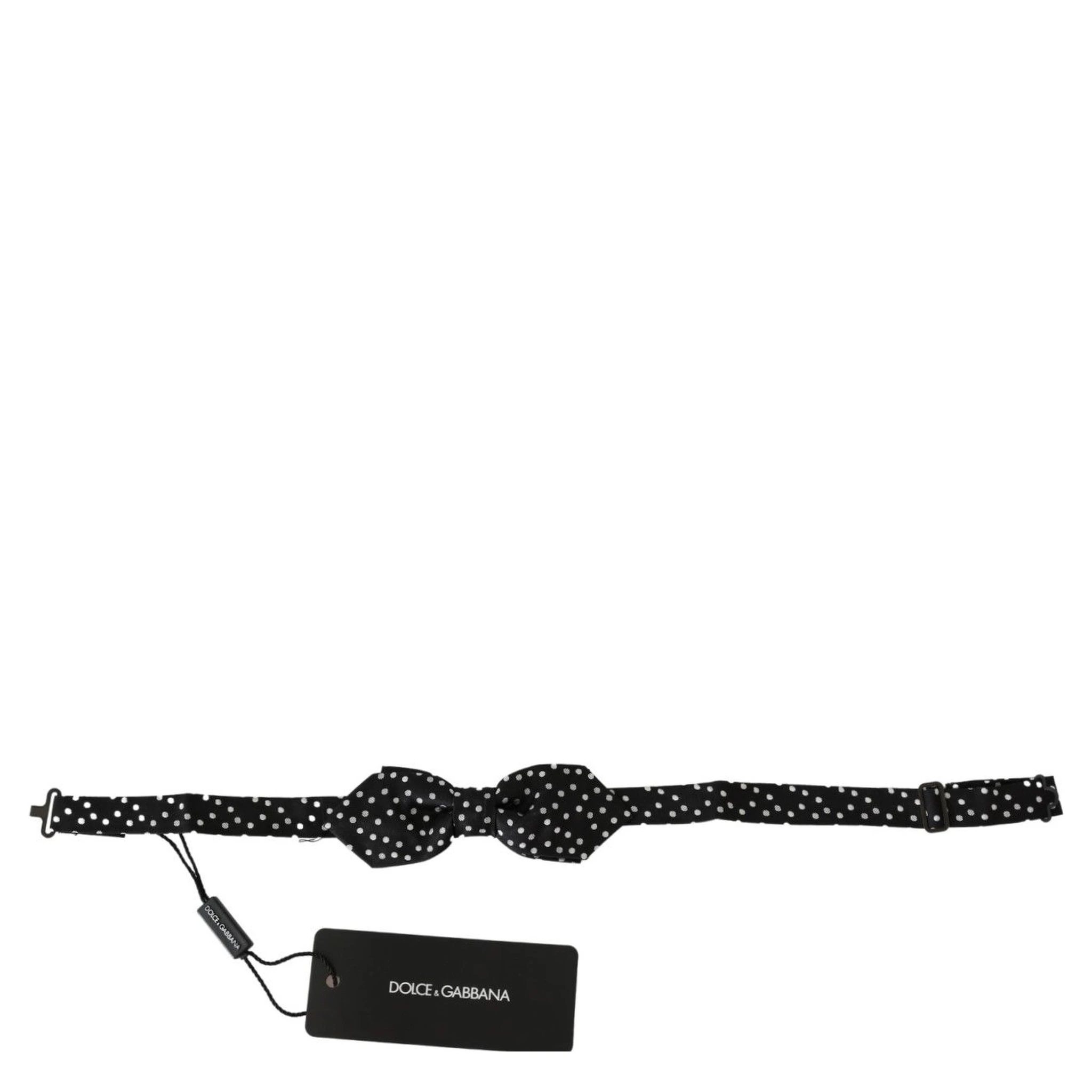 Black Polka Dots Mens Necktie Papillon 100% Silk Bow Tie
