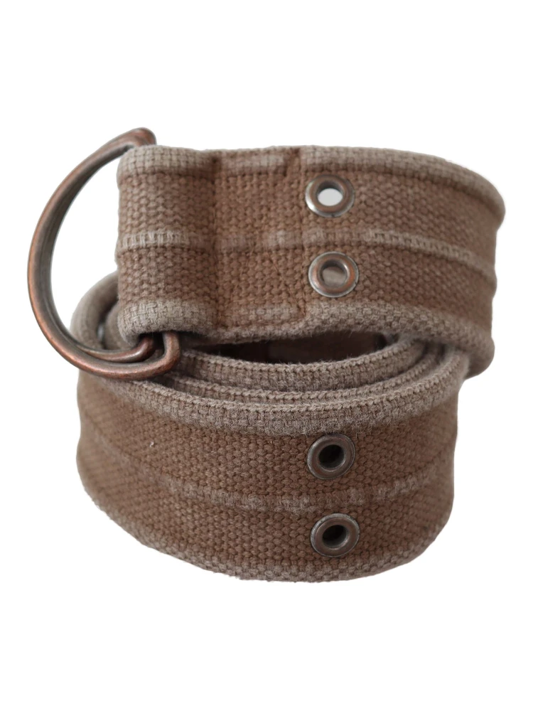 Beige Leather Logo Belt Sling Cintura Buckle Belt alternative