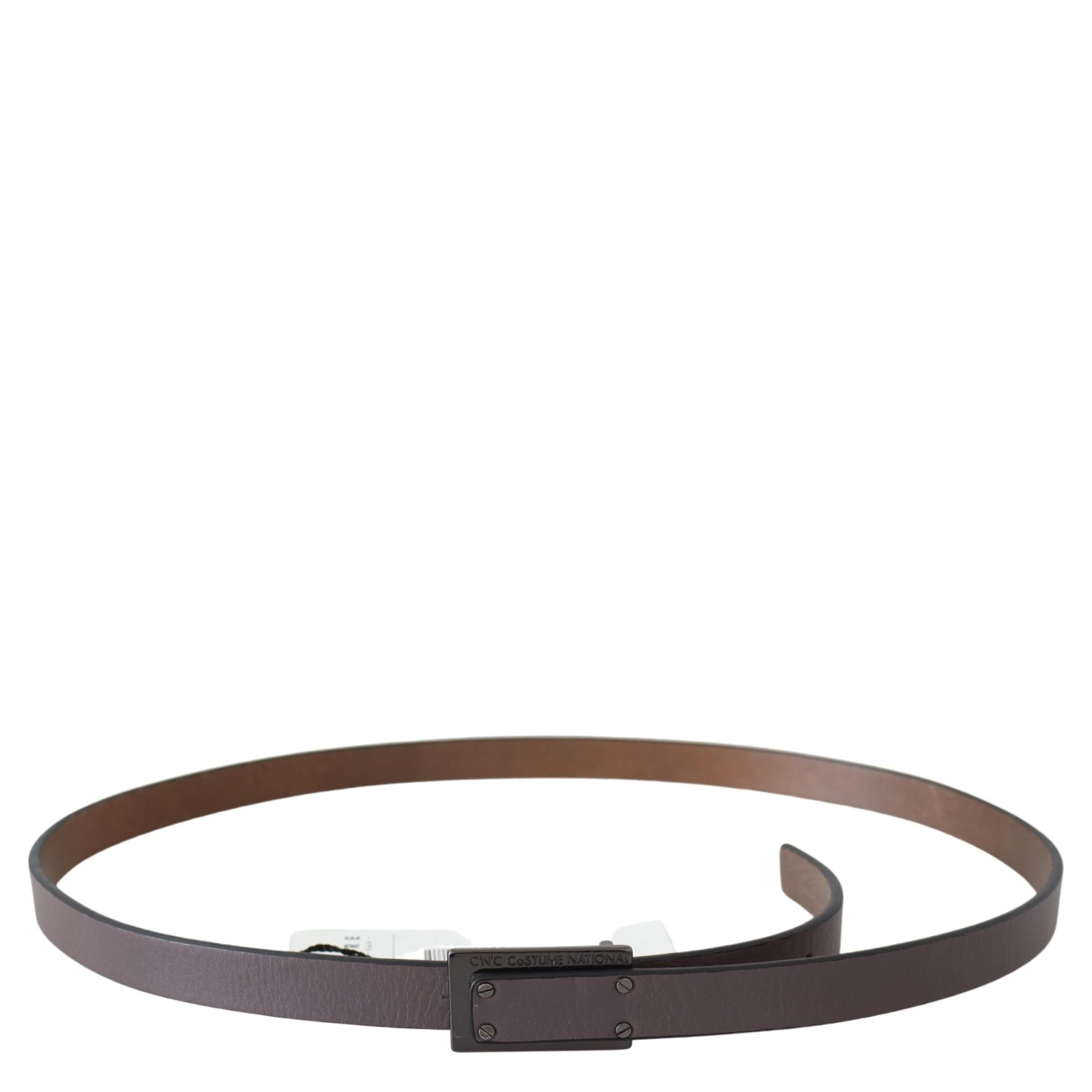 Brown Leather Tactical Logo Buckle Dark