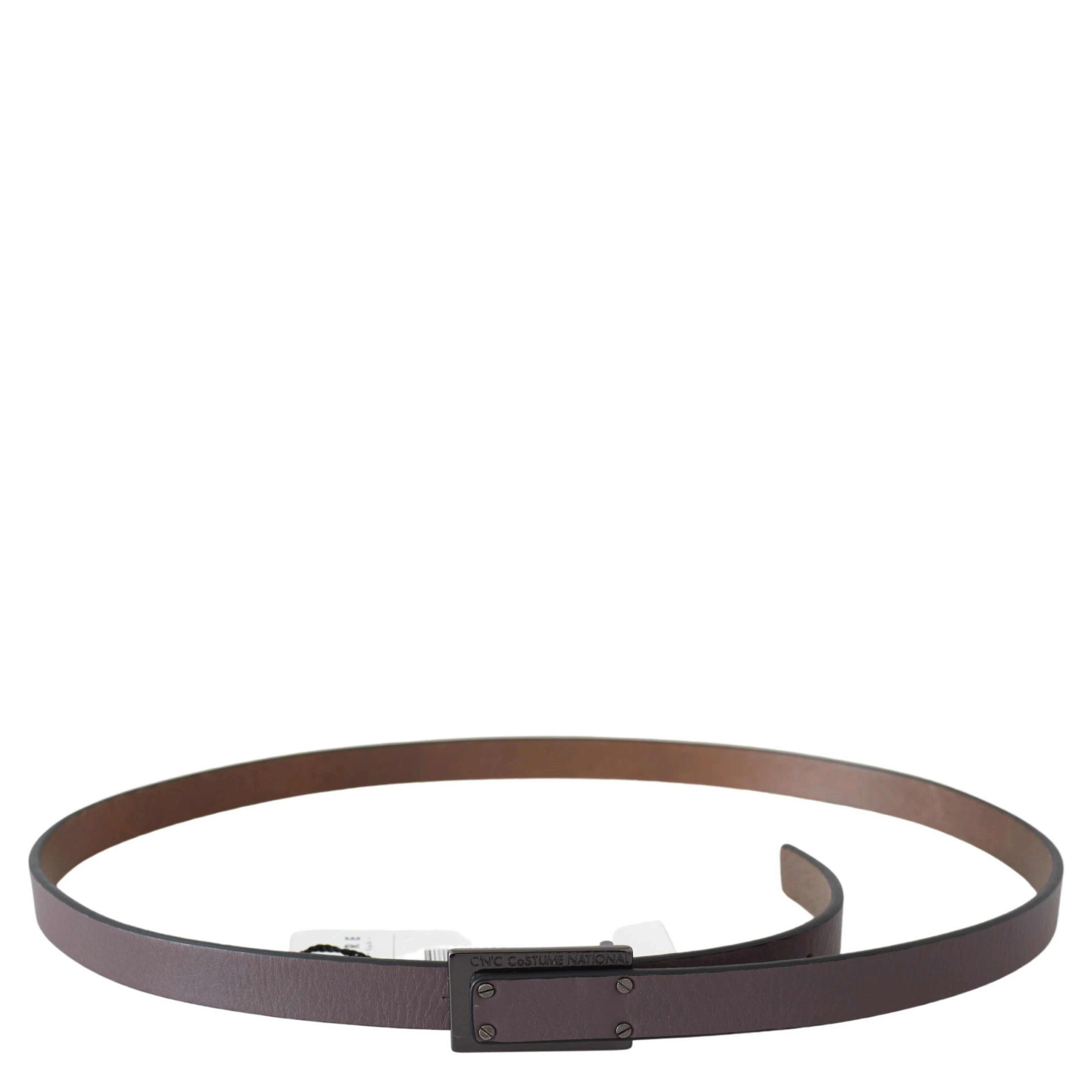Brown Leather Tactical Logo Buckle Dark