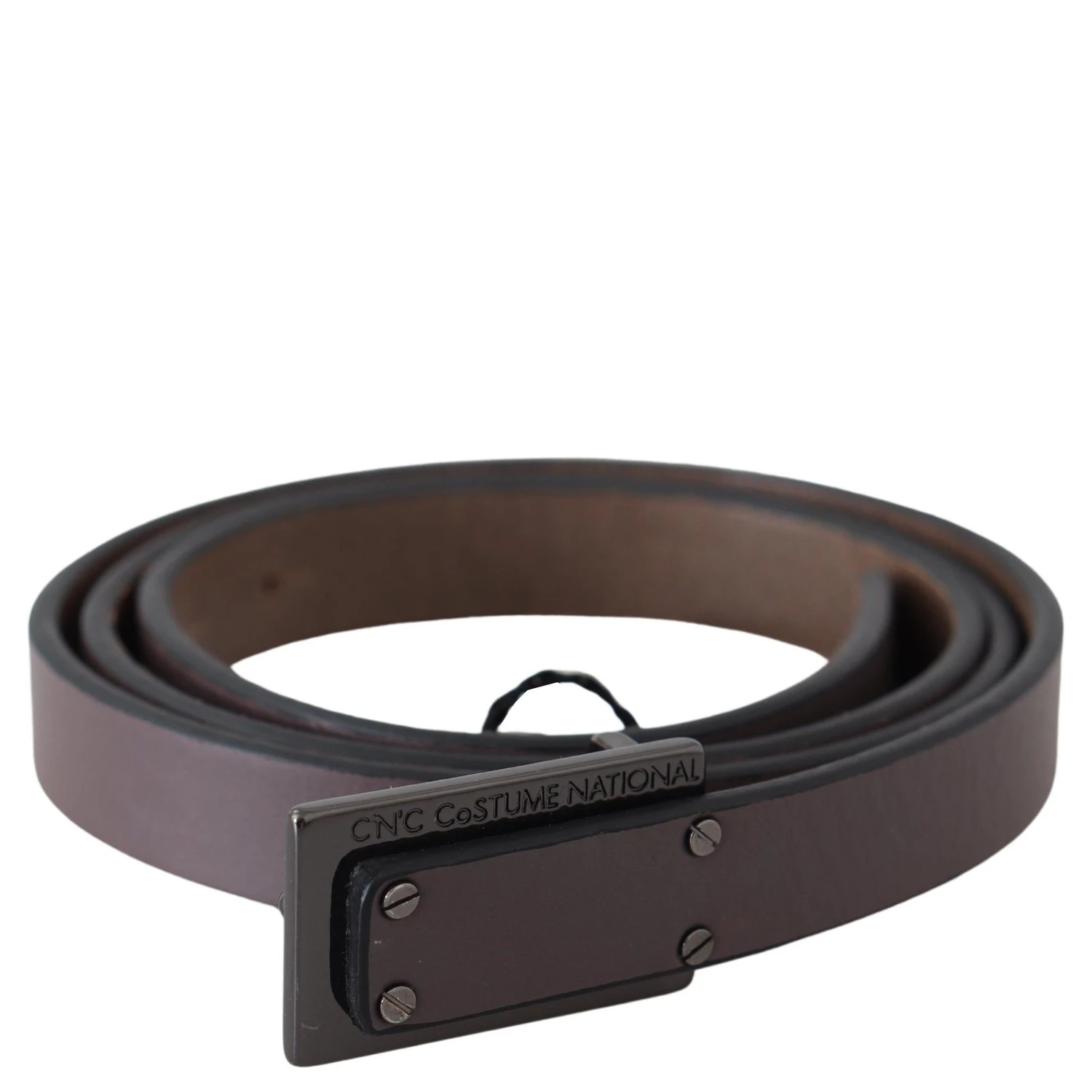 Brown Leather Tactical Logo Buckle Dark