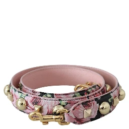 Pink Floral Gold Studs Bag Accessory Shoulder Strap