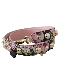 Pink Floral Gold Studs Bag Accessory Shoulder Strap