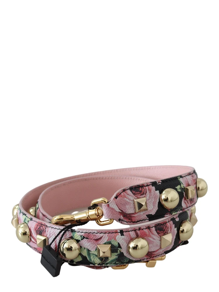 Pink Floral Gold Studs Bag Accessory Shoulder Strap alternative