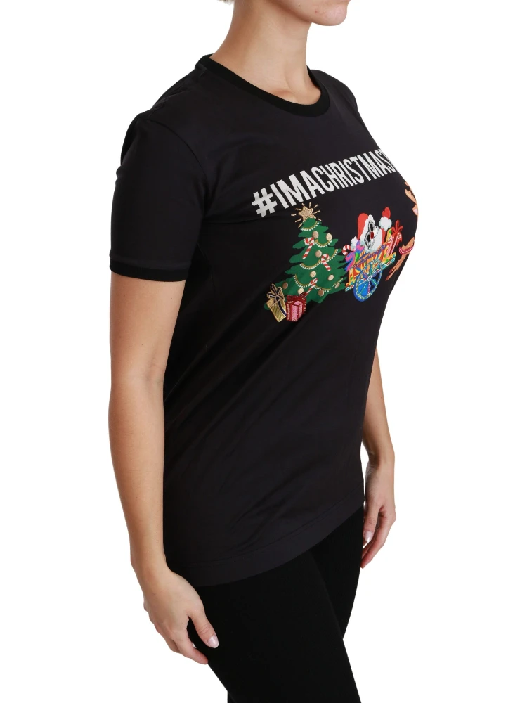 Black #ImAChristmasTree Crewneck Top T-shirt alternative