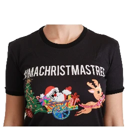 Black #ImAChristmasTree Crewneck Top T-shirt
