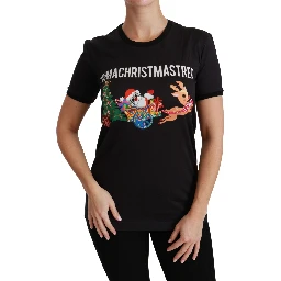 Black #ImAChristmasTree Crewneck Top T-shirt
