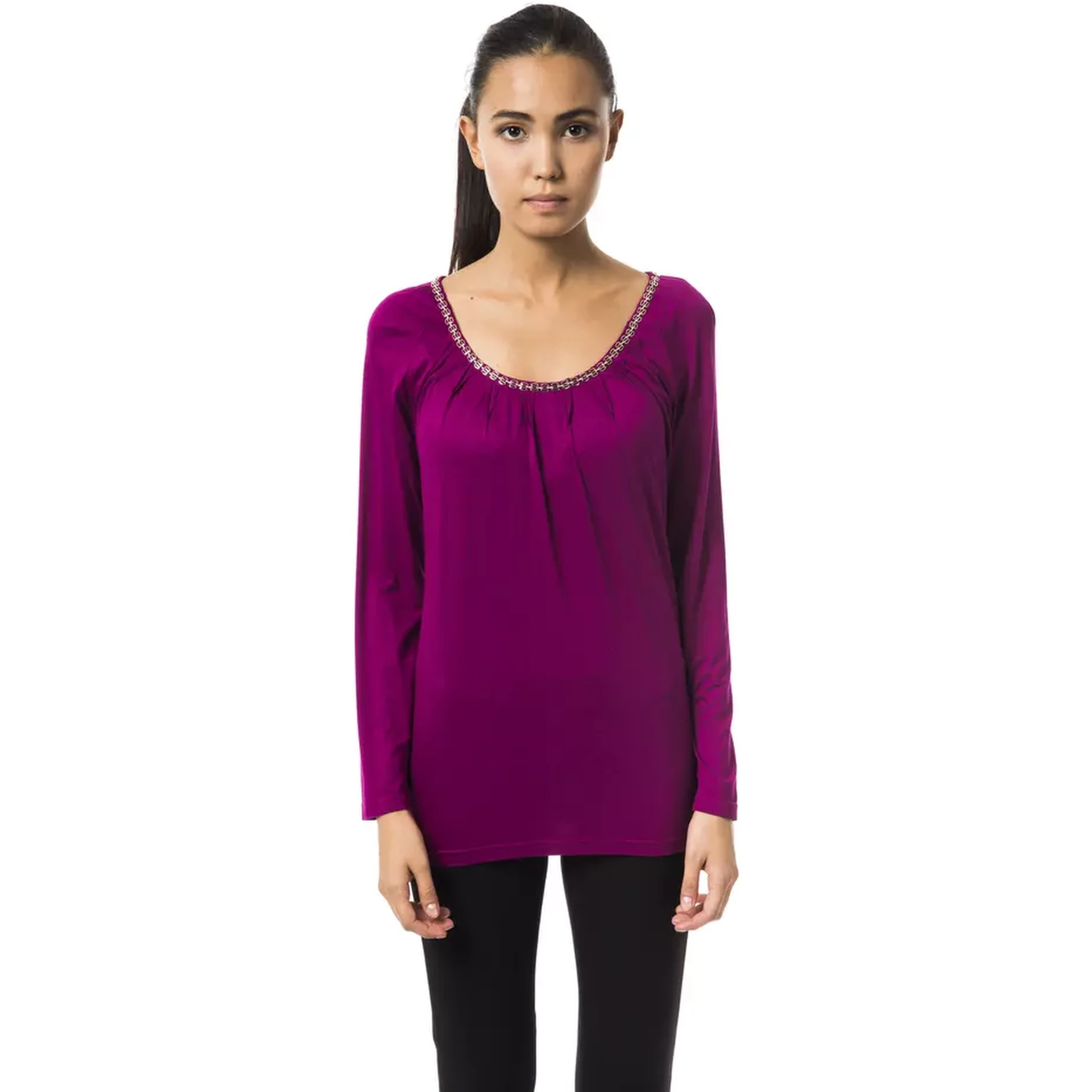 Purple Viscose T-Shirt