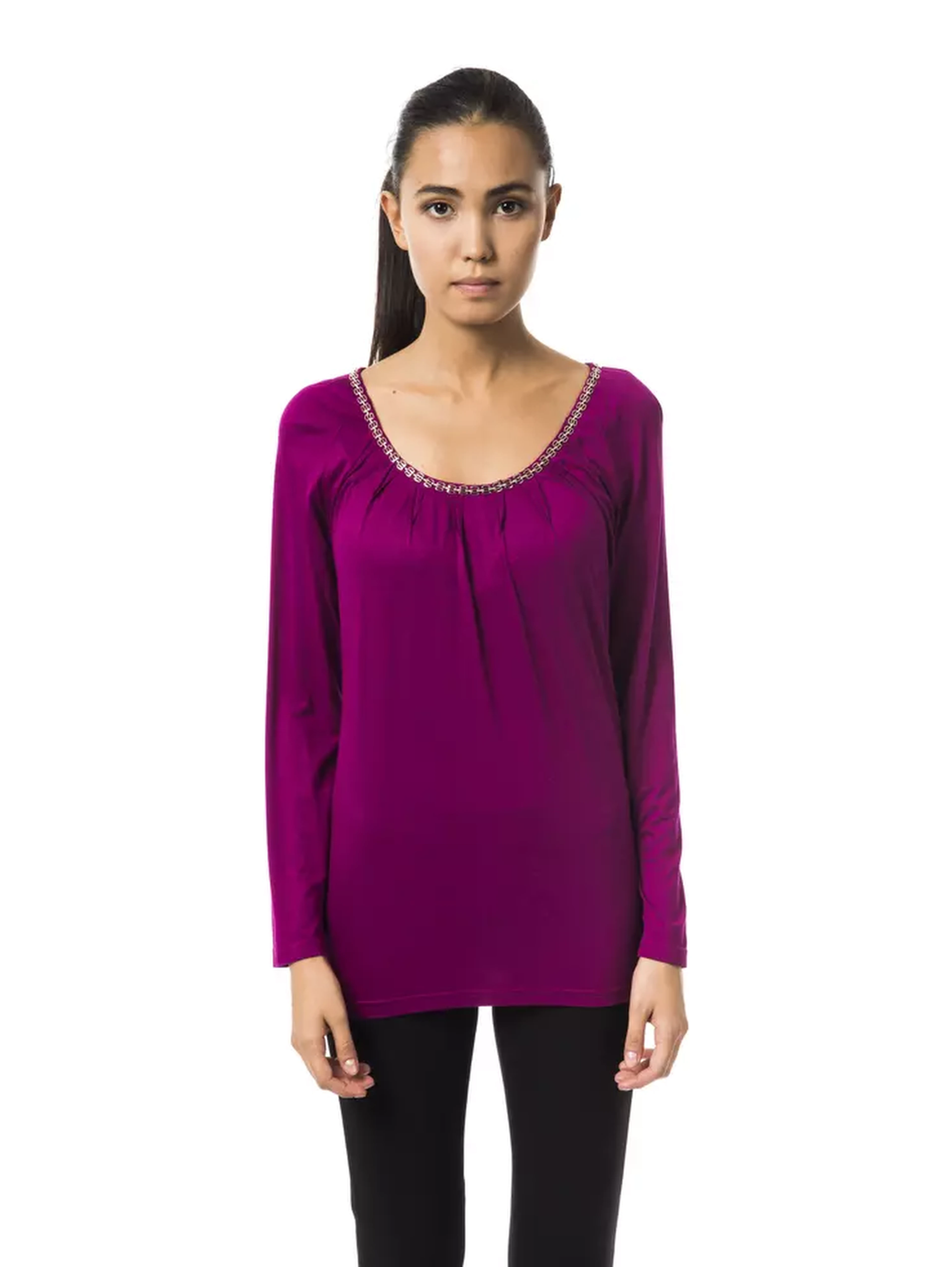 Purple Viscose T-Shirt