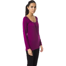 Purple Viscose T-Shirt