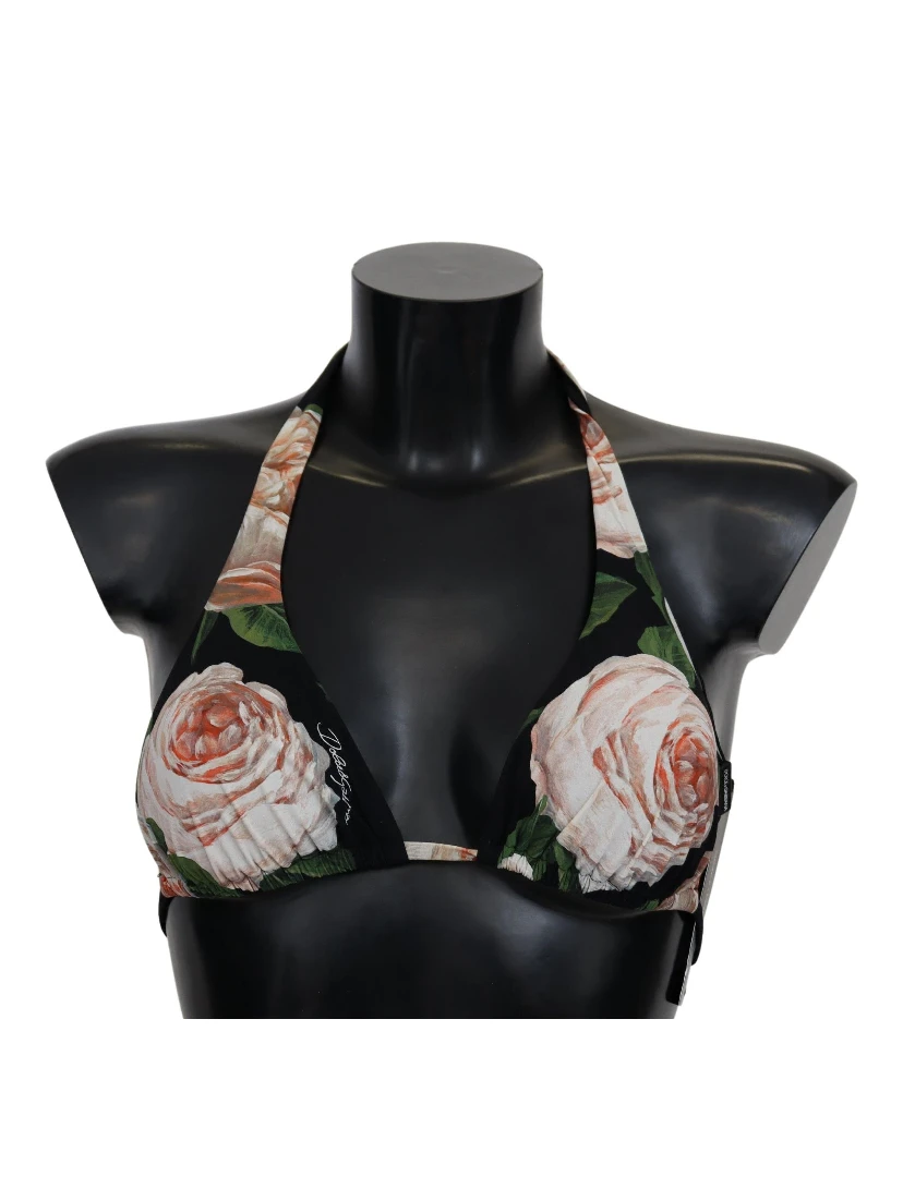 Elegant Floral Print Bikini Top