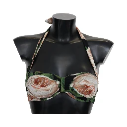 Elegant Floral Print Bikini Top