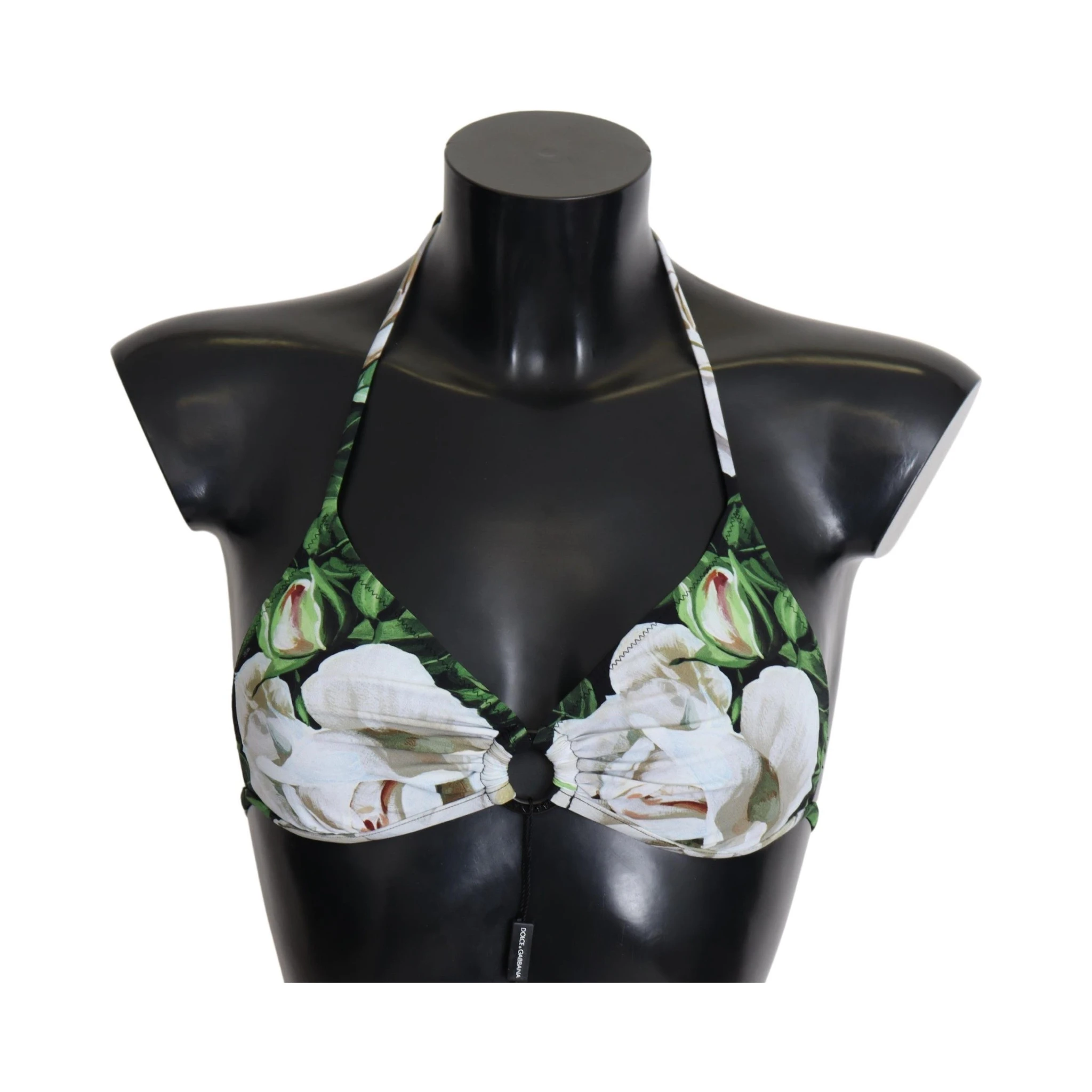 Multicolor Floral Print Halter Swimwear Bikini Top