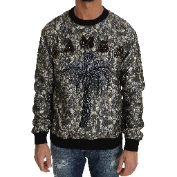 Multicolor SAMBA Jacquard Palmtree Pullover Sweater