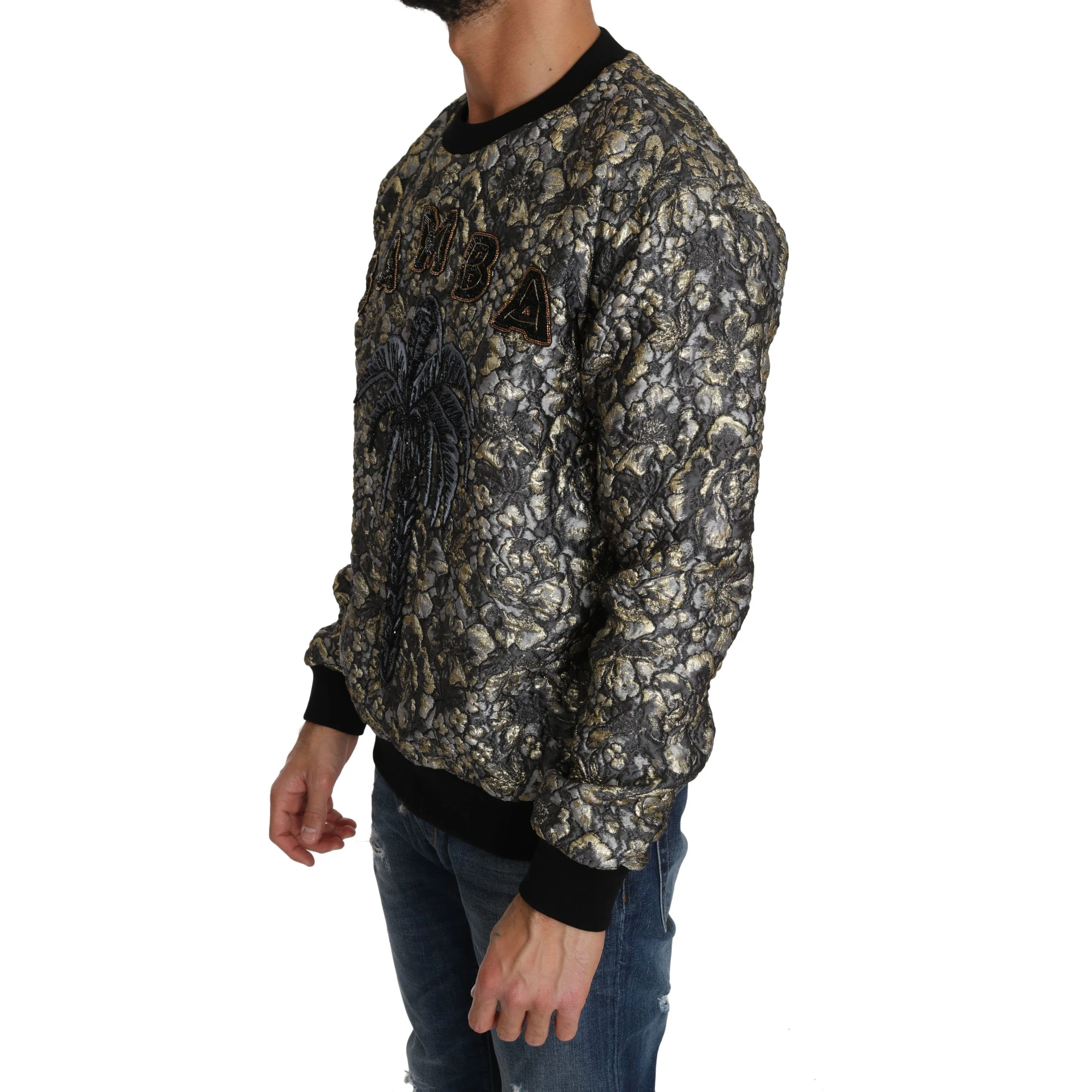 Multicolor SAMBA Jacquard Palmtree Pullover Sweater