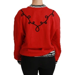 Red Queen Sequined Love Pullover Sweater