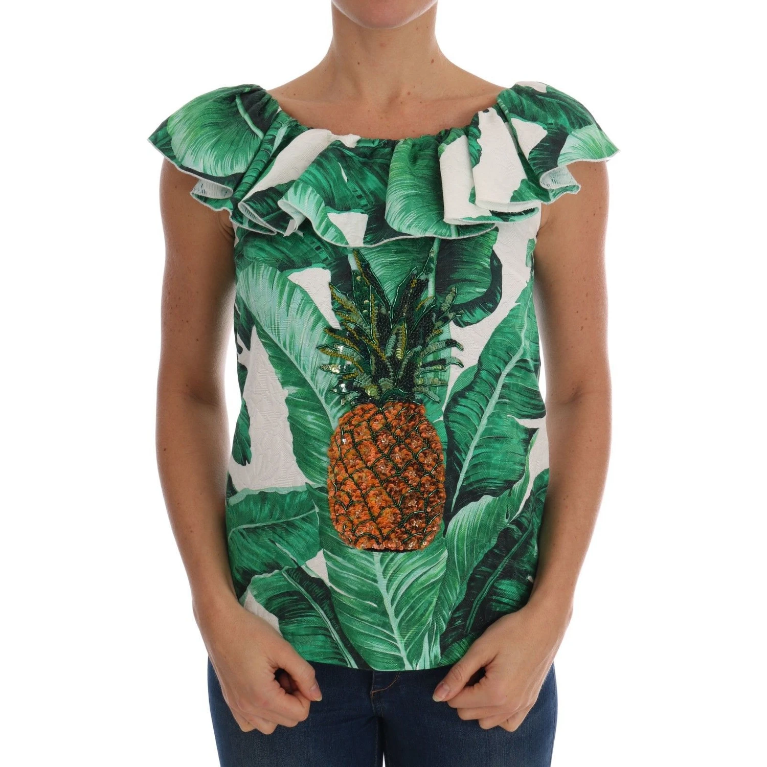 Pineapple Banana Sequins Blouse T-shirt
