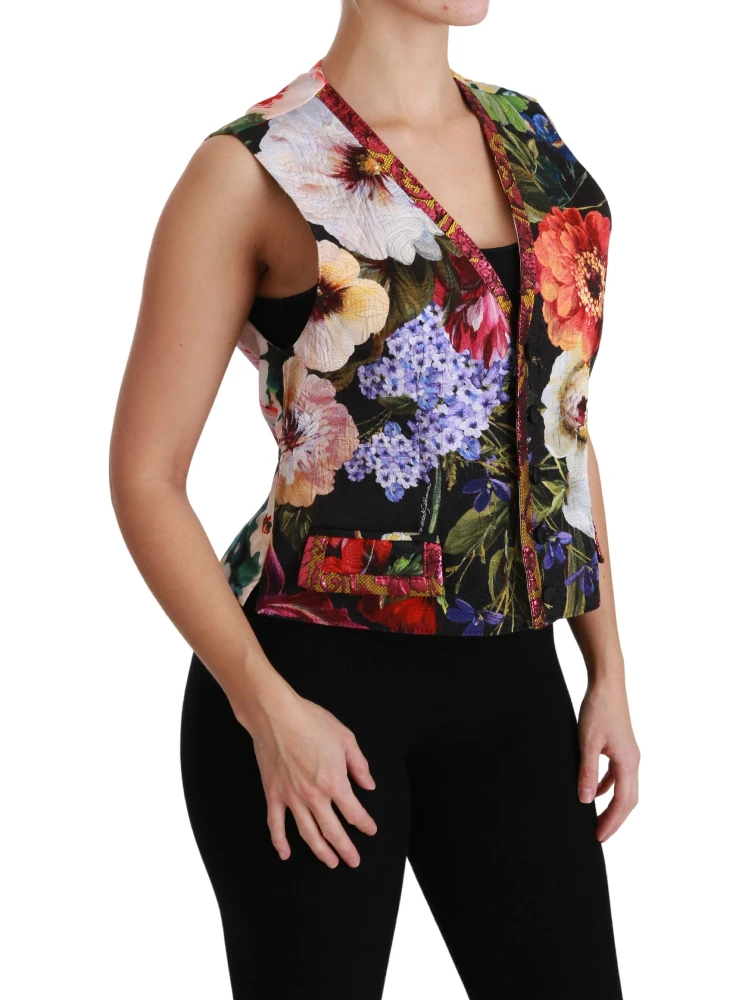 Multicolor Floral Sleeveless Waistcoat Top Vest alternative