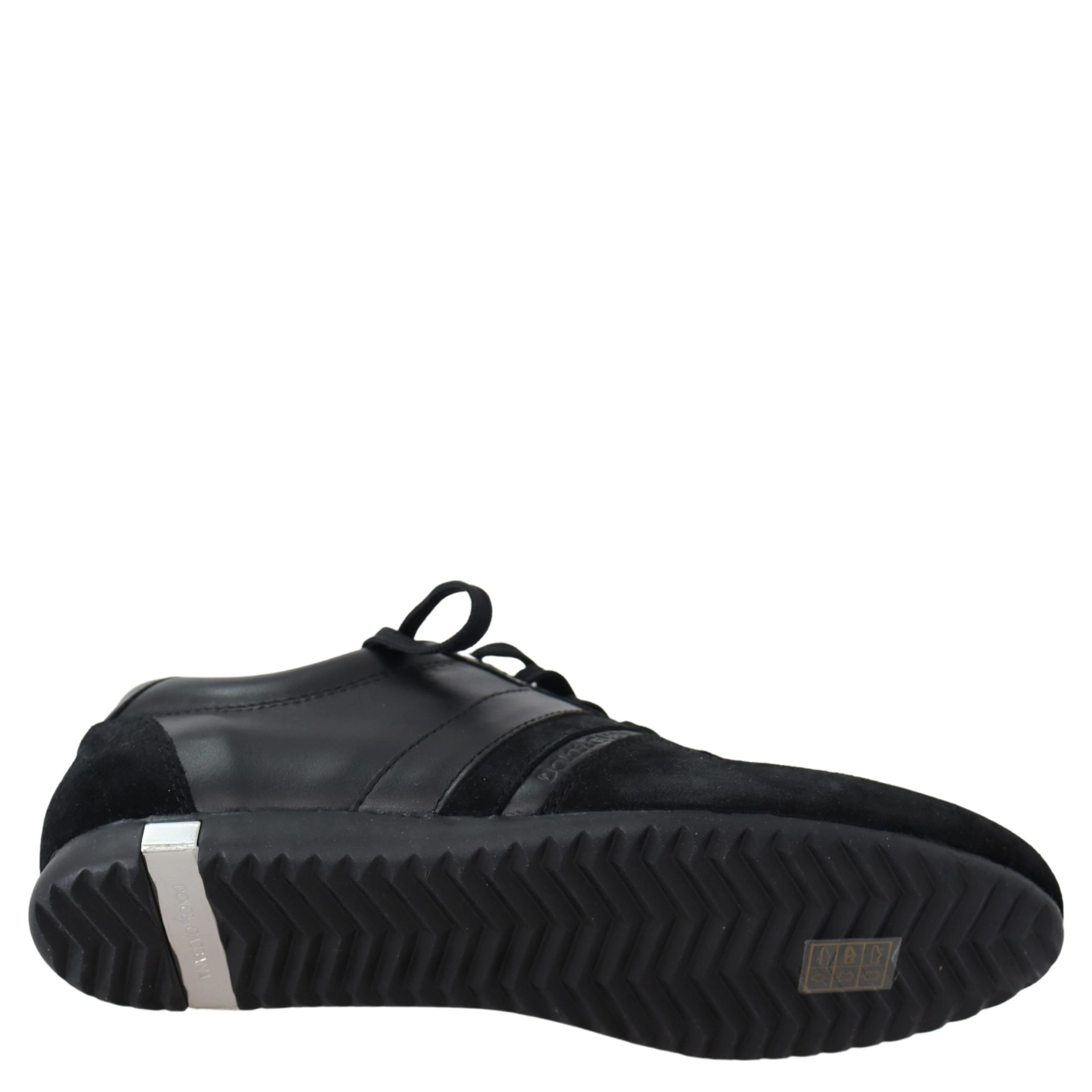 Black Logo Leather Casual Sneakers Shoes