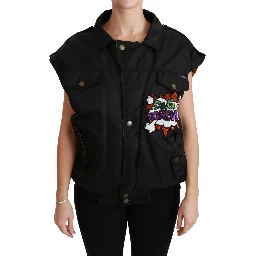 Black Queen Crown Sequined Bomber Jacket