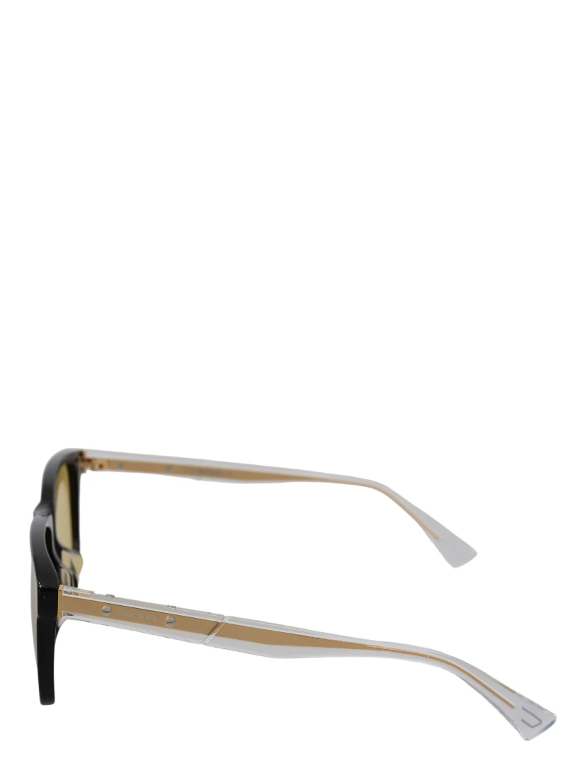 Black Frame DL0330-D 01E 57 Yellow Transparent Lenses Sunglasses