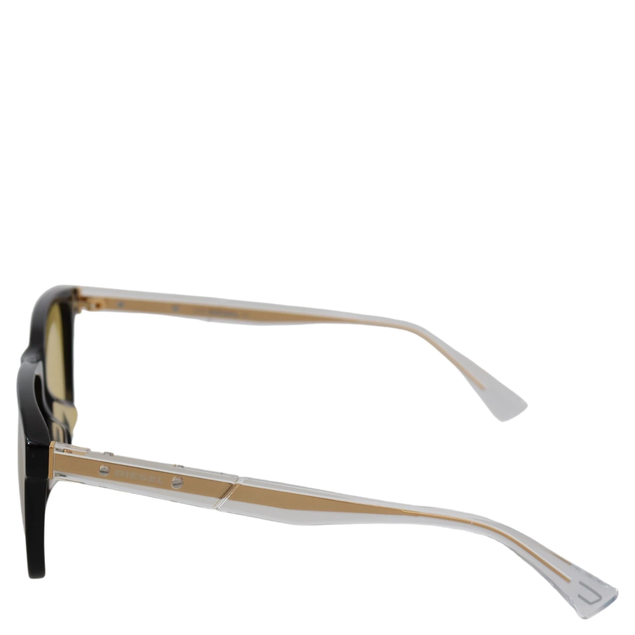 Black Frame DL0330-D 01E 57 Yellow Transparent Lenses Sunglasses