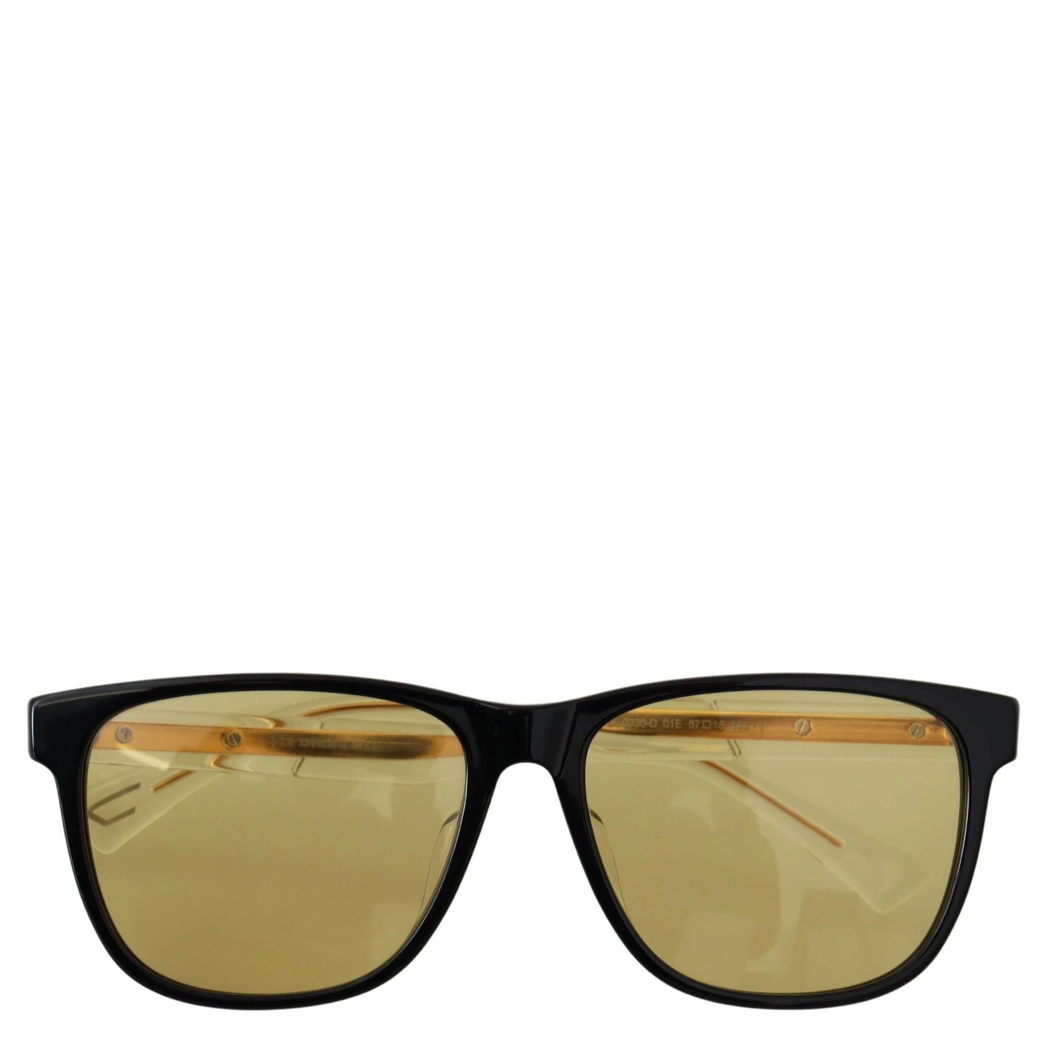Black Frame DL0330-D 01E 57 Yellow Transparent Lenses Sunglasses