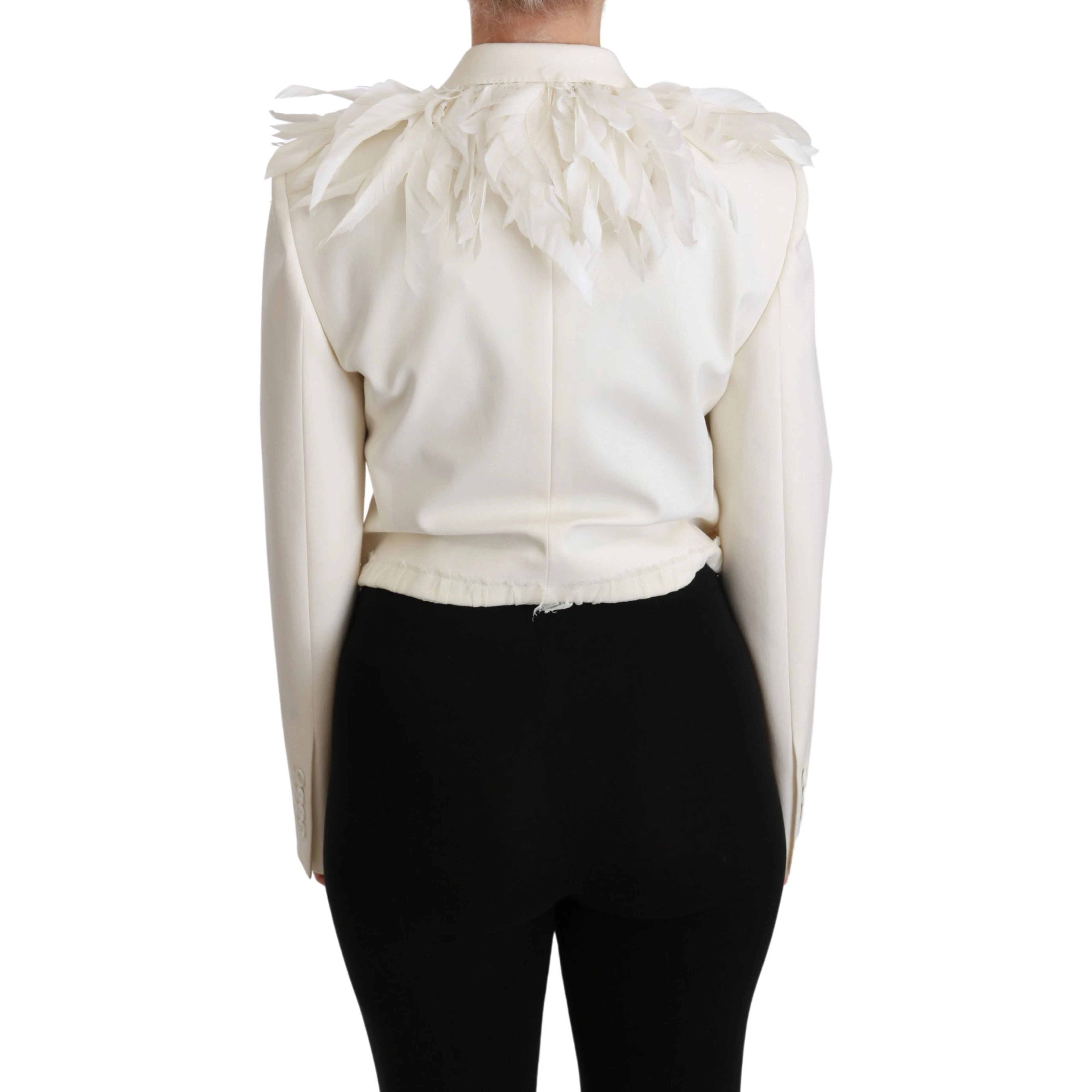 White Double Breasted Coat Wool Jacket
