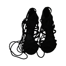 Black Suede Strap Stilettos Shoes Sandals
