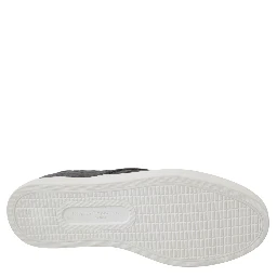 Gray Leather Flat Caiman Mens Loafers Shoes