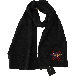 Gray #DGLovesLondon Wool Wrap Wool Scarf