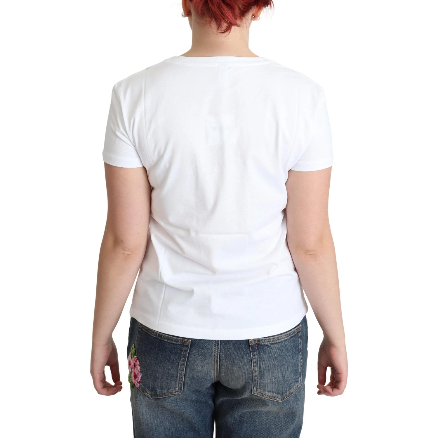White Cotton Sunny Milano Print T-shirt