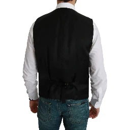White Black Stripes Waistcoat Formal Vest