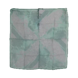 Green Silk Shawl Foulard Wrap Scarf