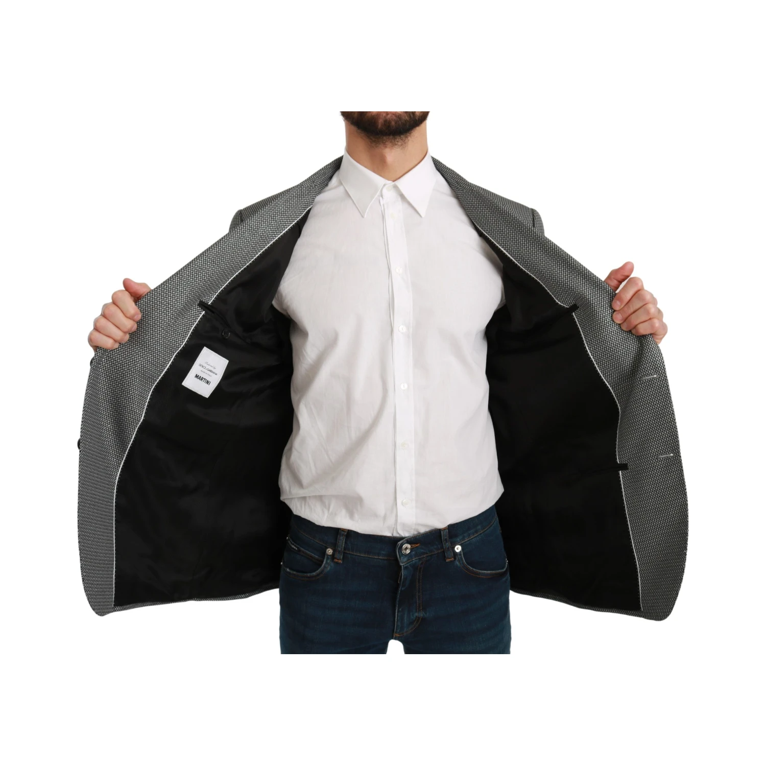 Gray Slim Fit Formal MARTINI Blazer